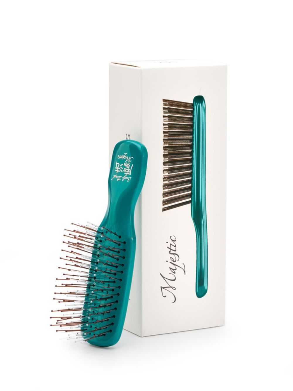 Расческа Majestic Scalp Brush зеленый жемчуг (дорожная версия)