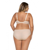 Элегантный бюстгальтер plus size с уплотненными чашками из нежной микрофибры (Размер: 95G) (Цвет: бежевый)