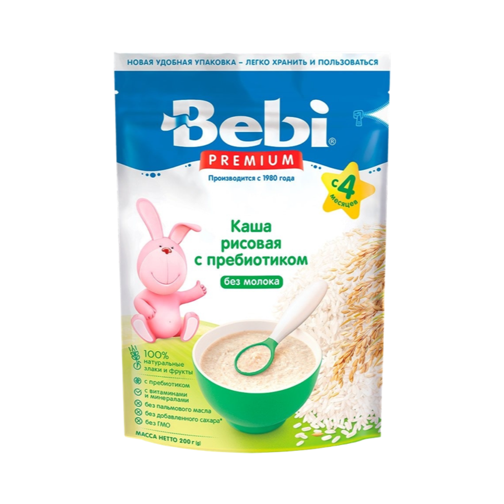 Каша молочная Bebi Premium 200 г Рисовая (с 4 мес.)