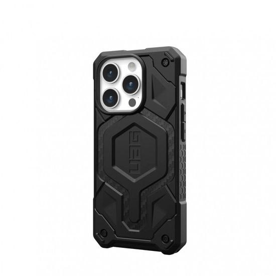 Чехол с поддержкой MAGSAFE Uag Monarch Pro для iPhone 15 Pro MAX 6.7", цвет карбон (Carbon Fiber)