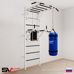 Шведская стенка Sv Sport усиленная 6433 (Турник рукоход/Брусья/Трапеция/Цепь/Мешок 30кг)