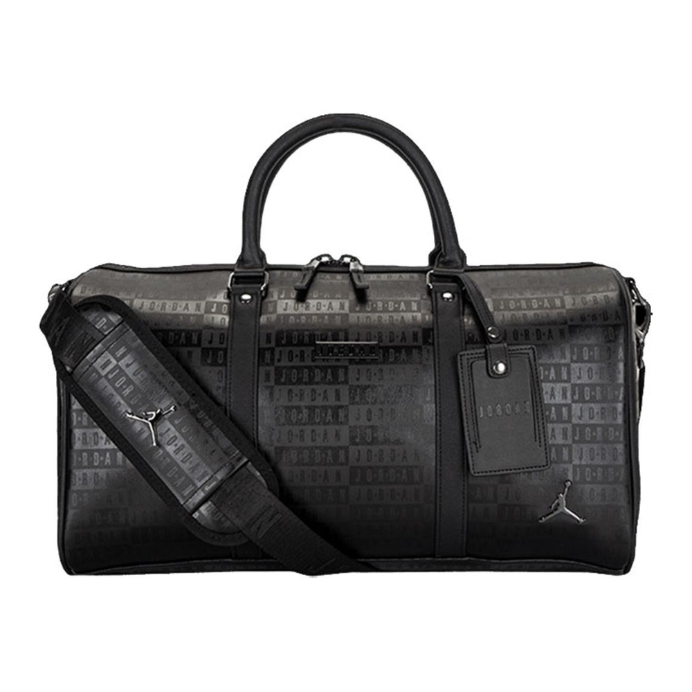 Jordan Artificial Leather Sports Bag, Crossbody Bag, Handbag, Basketball Bag, Travel Bag Unisex Black