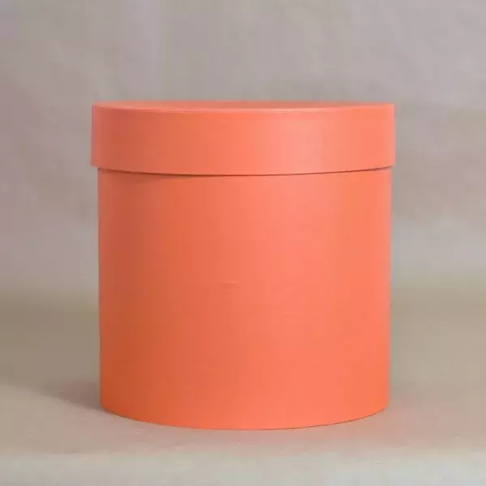 Коробка КРУГ матовая 20*20см ЖЁЛТАЯ