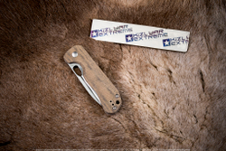 Складной нож Kizer Bugai сталь 154CM Stone Wash рукоять Микарта