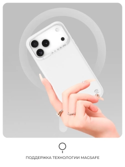 Чехол PYNANA для iPhone 17 Pro кожа, Swarovski, белый