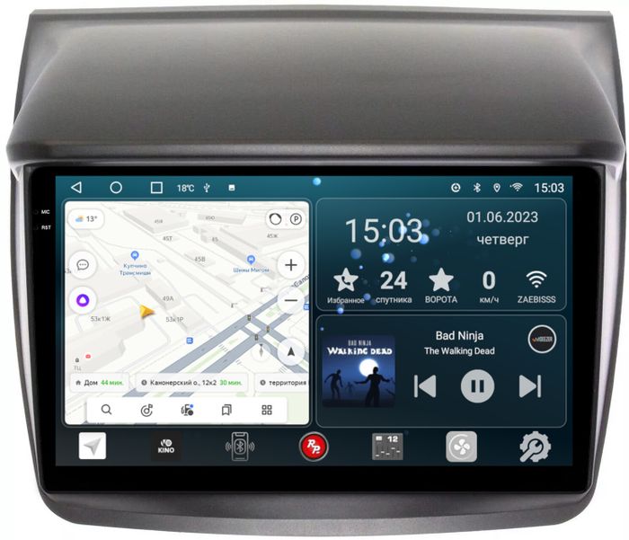 Магнитола для Mitsubishi L200, Pajero Sport 2006-2016 - RedPower 038 Android 10, Быстрая, QLED+2K, CarPlay, SIM-слот