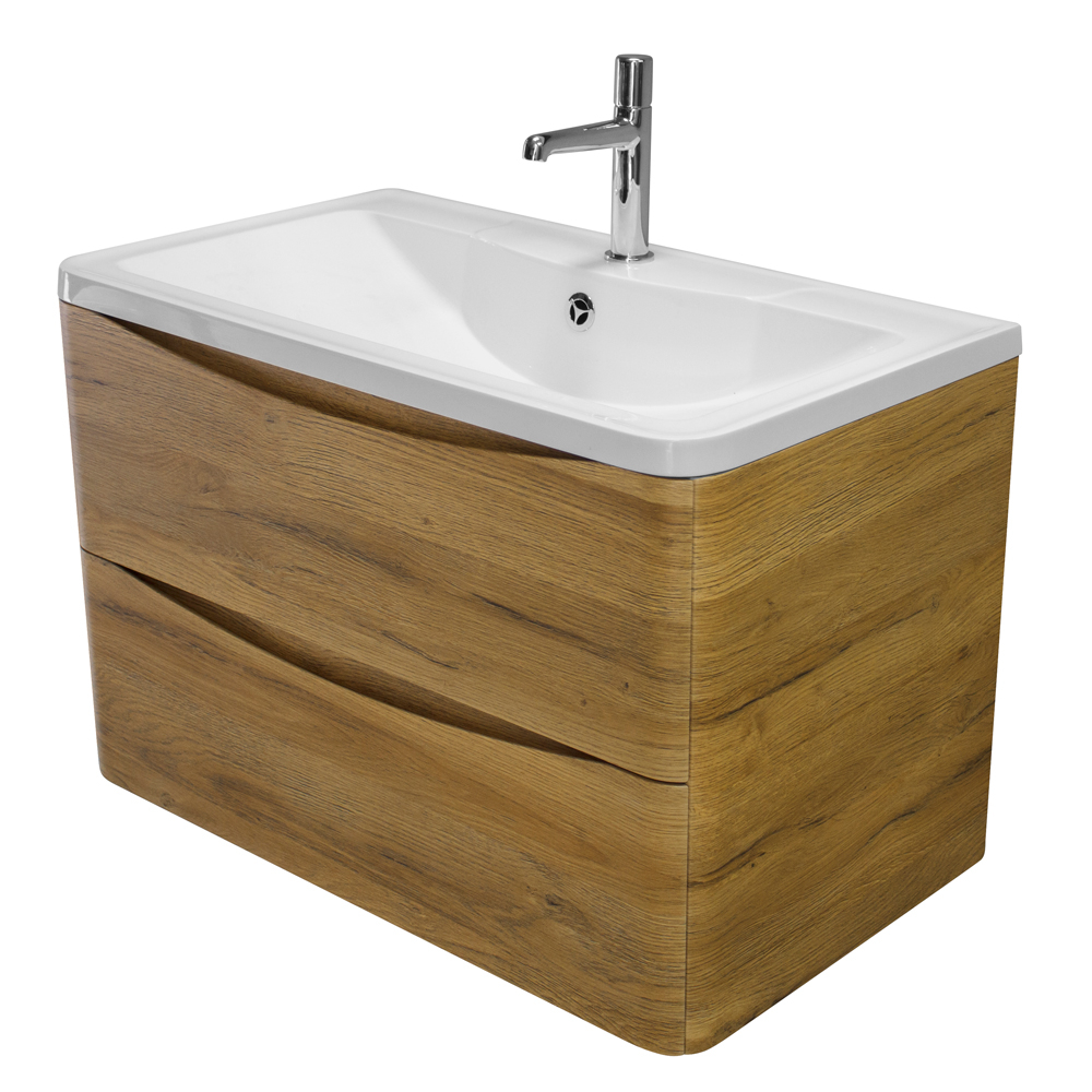 Мебель для ванной комнаты подвесная BelBagno ACQUA-900-2C-SO-RR 90см Rovere Rustico