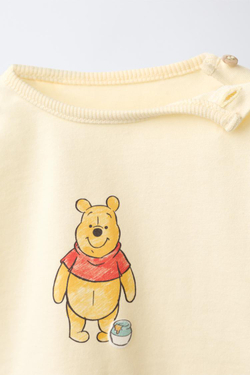 ZARA ЛОНГСЛИВ С ПРИНТОМ WINNIE THE POOH © DISNEY, ВАНИЛЬНЫЙ