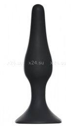 Маленькая анальная пробка на присоске Slim Anal Plug Small (10 см , черный) (Цвет: черный)