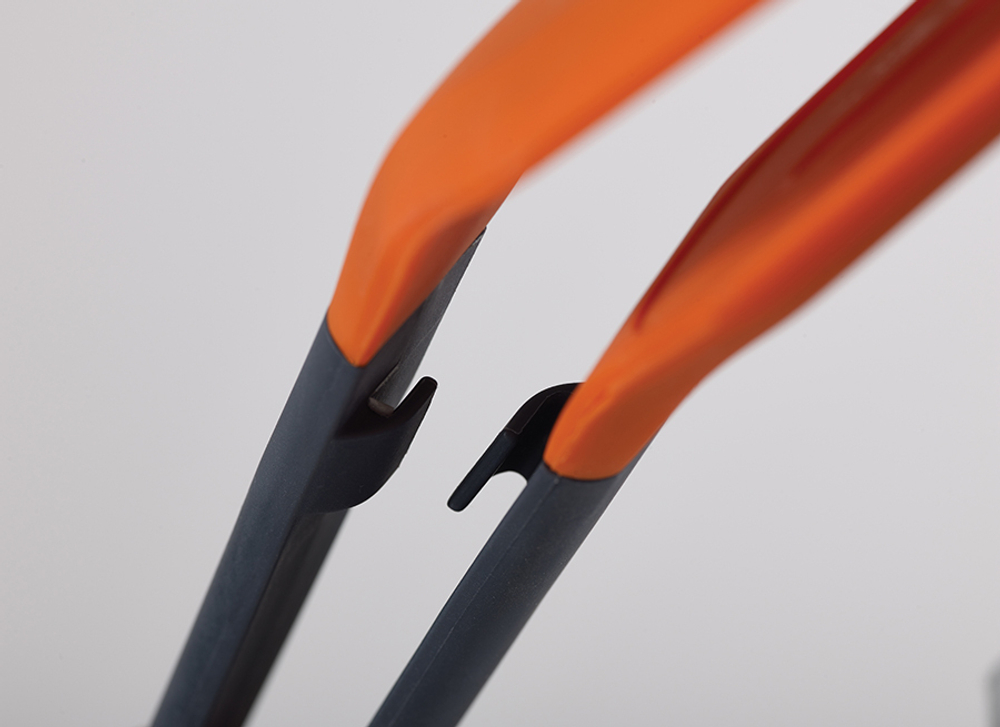 Щипцы для гриля turner tongs, серо-оранжевые