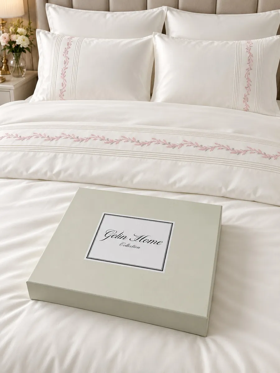 Gelin Home КПБ 6 пр. ELMIRA пыльная роза пододеяльник 200*220, простынь 240*260, наволочки 50*70 2шт, декоративные наволочки 50*70 2шт GLNN517 — фото 6