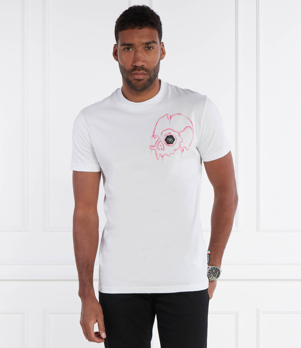 Футболка SS Dripping Skull Philipp Plein - белый(MTK7083 PJY002N)