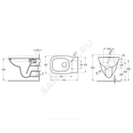 Унитаз подвесной горизонтальный выпуск без сиденья белый Debba Rimless Roca 34699L00Y