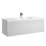 Тумба подвесная SANCOS Сноб Р 1.0 (Snob R 1.0) 1195х445х406, c одним ящиком оснащенным доводчиками, Белый матовый (Bianco), арт.SNR1.0120W