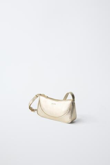 ZARA МЕТАЛЛИЗИРОВАННАЯ СУМКА, ЗОЛОТИСТЫЙ