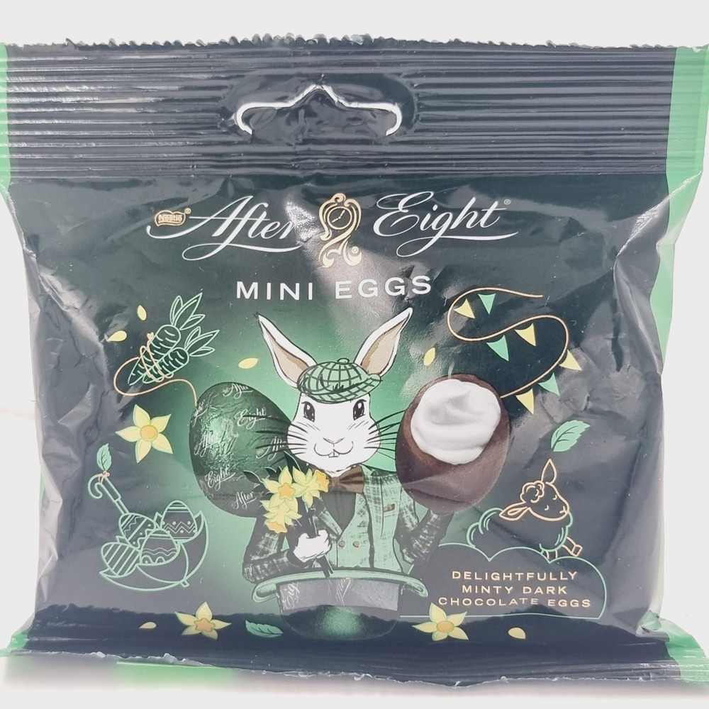 Шоколадные мини яйца AFTER EIGHT из темного шоколада с мятной начинкой 90 г (из Эстонии)