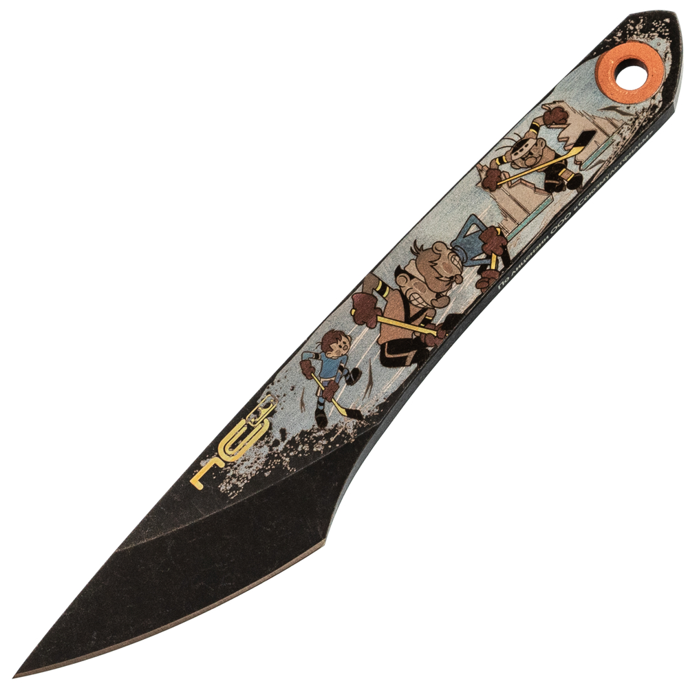Нож скелетный N.C.Custom Koi Шайбу! Шайбу! Метеор, сталь AUS-8, BW