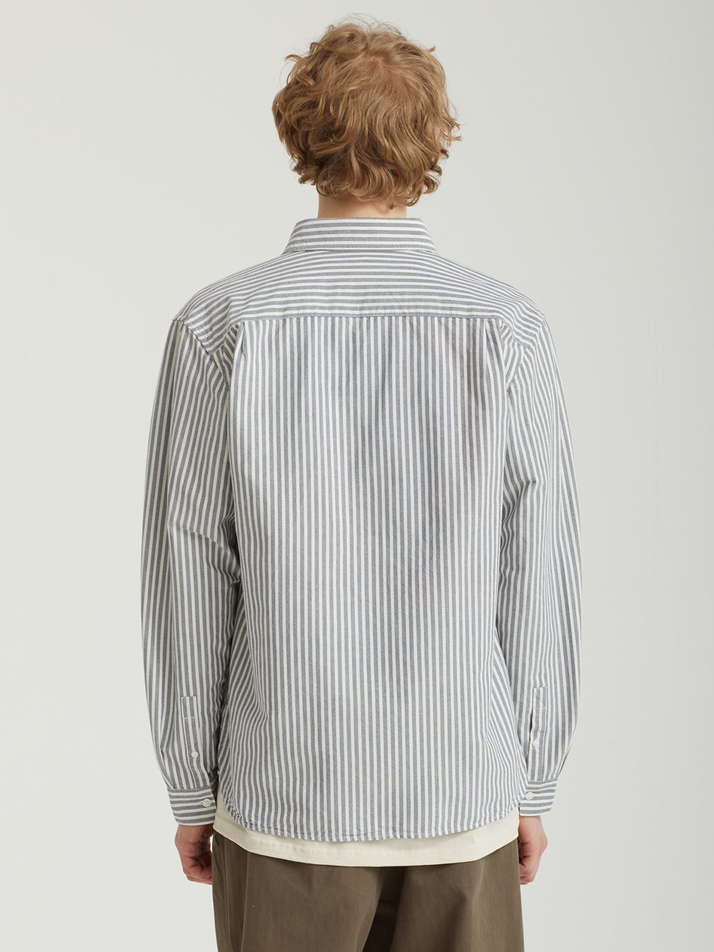 Мужская Рубашка Stripe Oxford