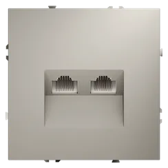 Розетка компьютерная двойная RJ45+RJ45 Cat 6 Voltum S70 Кашемир VLS060203
