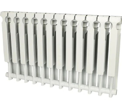 Алюминиевый радиатор ROMMER Optima 500 12 секций RAL9016 89560