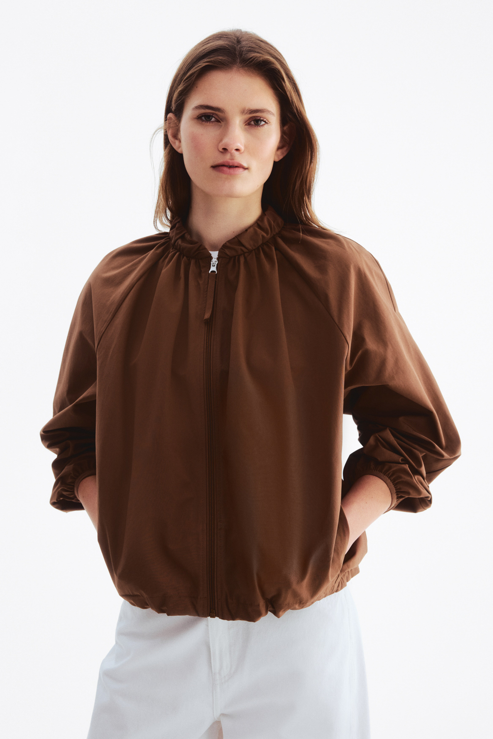 Куртка-пилот со сборками - H&M