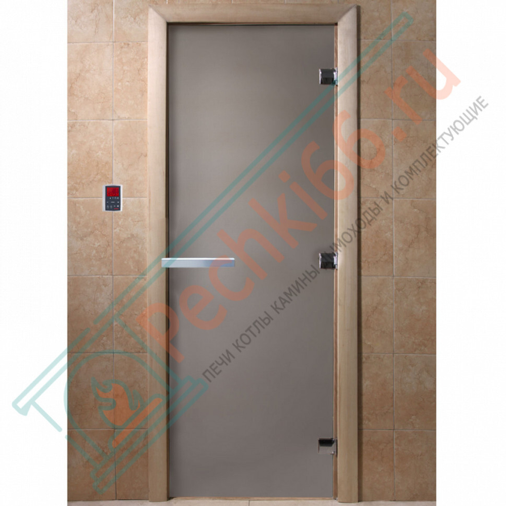 Дверь стеклянная для бани, сатин матовый, 2000х700 (DoorWood) в Кирове