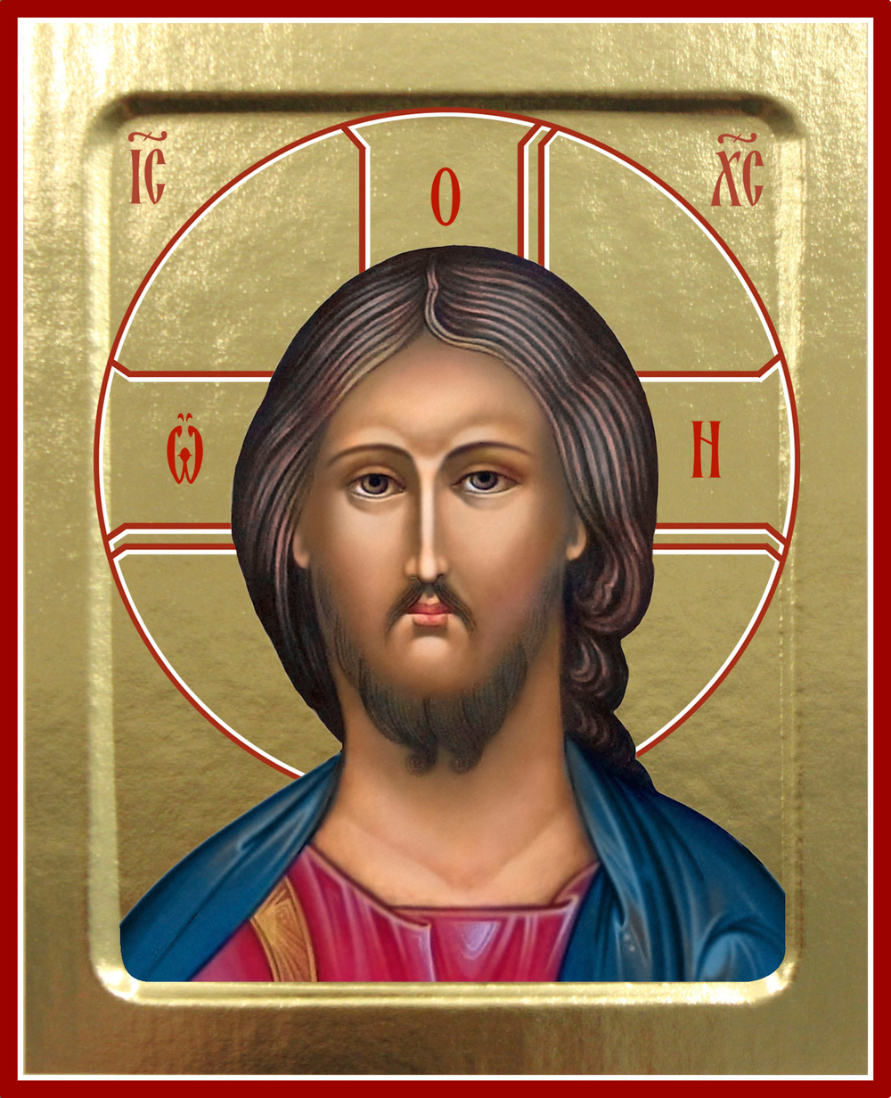 Икона Спасителя (оплечный) на дереве: 125 х 160 (Синопсисъ)