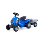 84651/Каталка-трактор с педалями "Turbo-2" (синяя) с полуприцепом 780x440x550/5