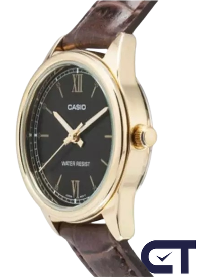 Casio LTP-V005GL-1B2 — женские часы с кожаным ремешком
