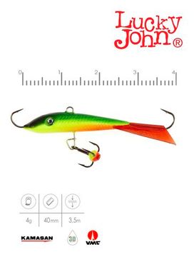 Балансир Lucky John FIN 3 с тр. 40мм/26RT блистер