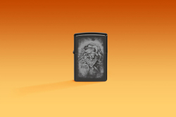 Зажигалка Zippo Clown с покрытием High Polish Black, латунь/сталь, черная, глянцевая, 38x13x57 мм