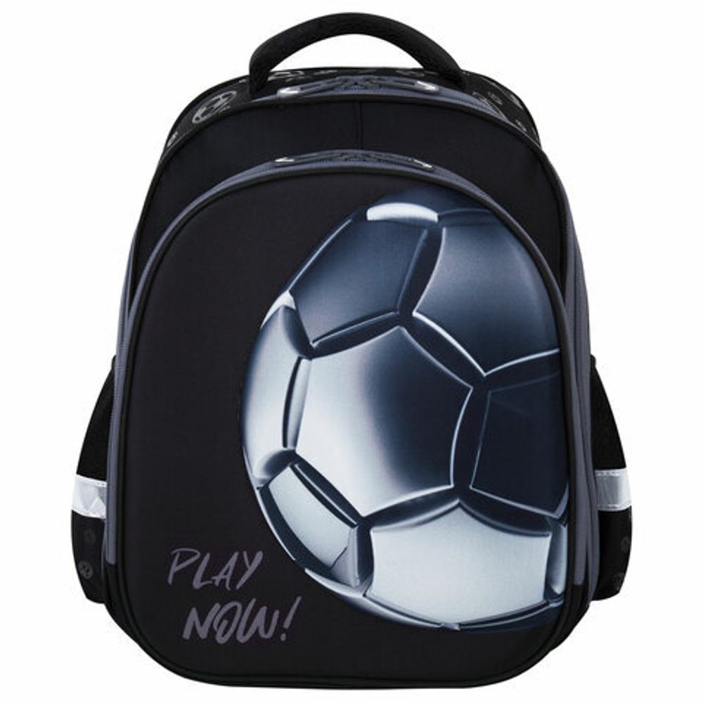 Ранец BRAUBERG KIDS STANDARD, 2 отделения, "Score ball", 3D панель, 36х28х14 см, 272037