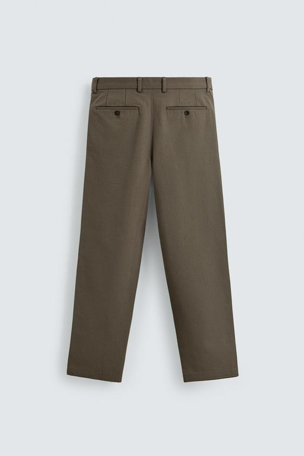 ZARA БРЮКИ STRAIGHT FIT ИЗ РЕЛЬЕФНОЙ ТКАНИ, РЫЖЕВАТО-КОРИЧНЕВЫЙ