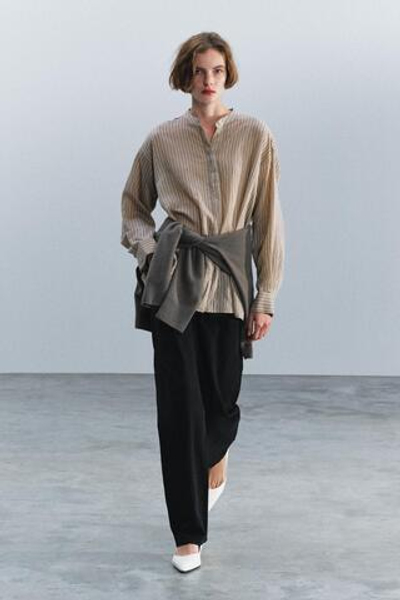РУБАШКА В ПОЛОСКУ ZW COLLECTION — ZARA