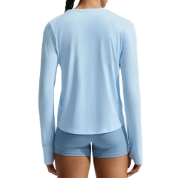 Женская теннисная футболка   Nike One Classic Dri-Fit Long-Sleeve Top - hydrogen blue/white