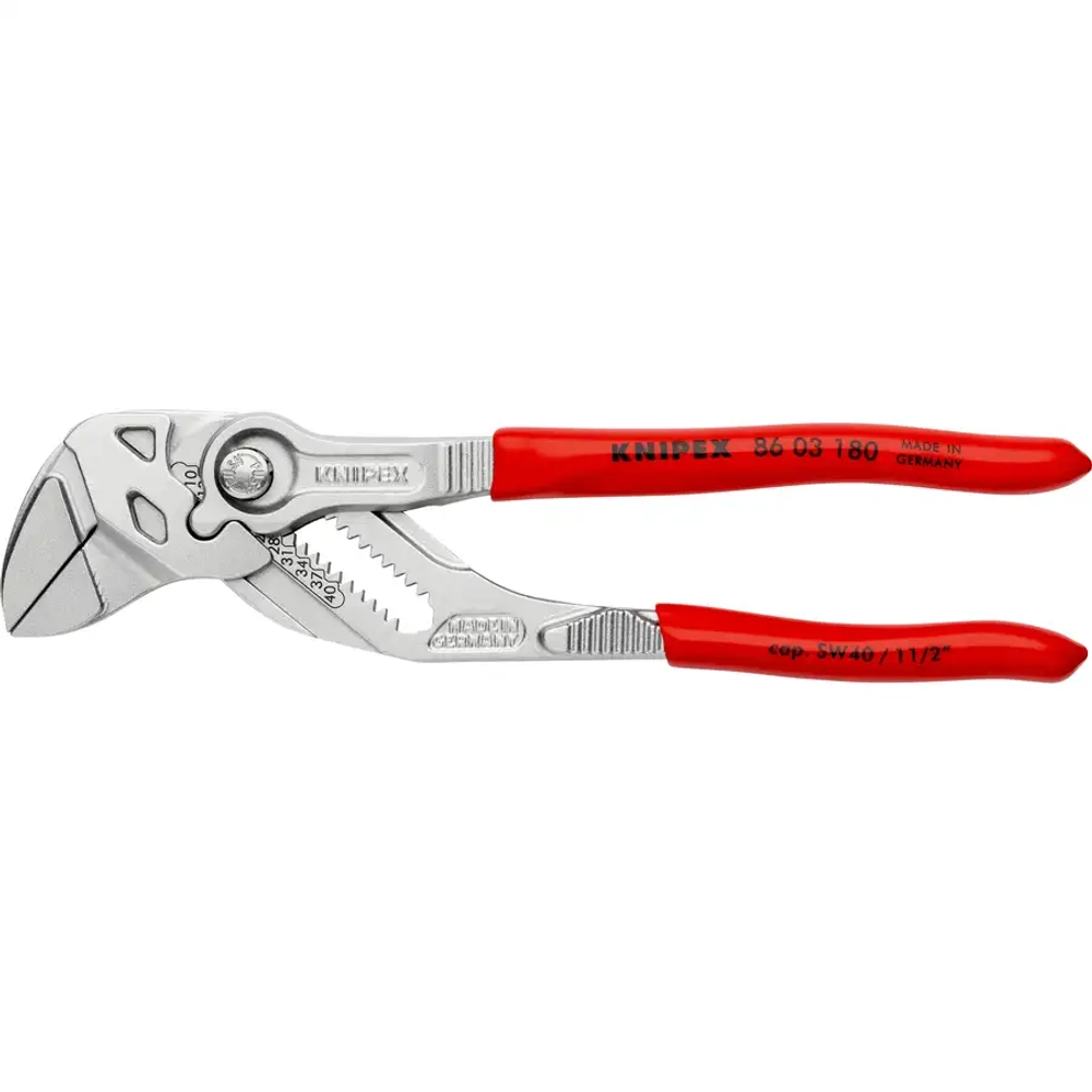 Клещи переставные-гаечный ключ хромированные 180 мм Knipex 86 03 180 SB