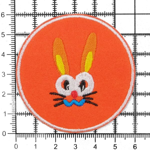 Аппликация термоклеевая Эмблема с зайцем, 6см, Hobby&Pro
