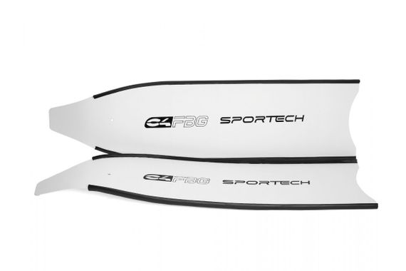 Ласты C4 Carbon Sportech Rubber FBG стеклопластик белый