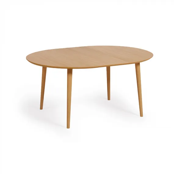 Стол раскладной Oakland Ø120-200x120 см, шпон дуба