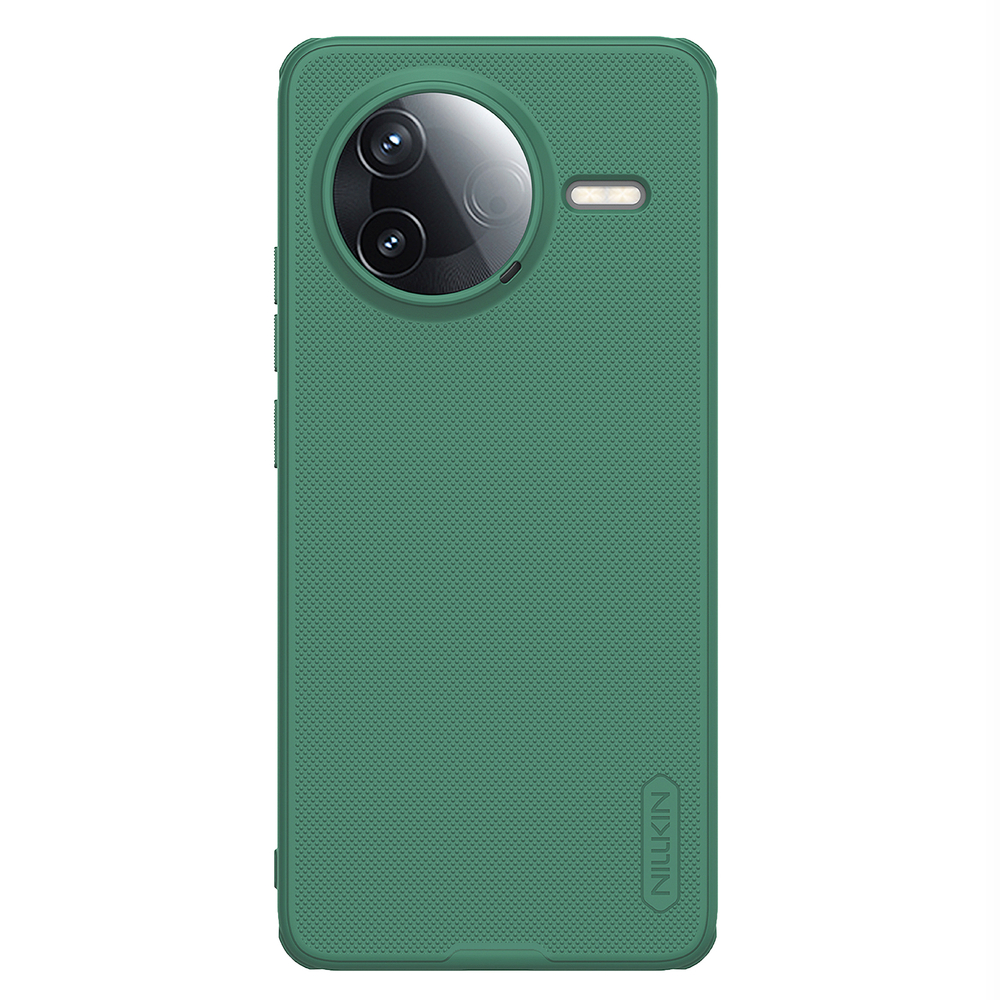 Усиленный чехол зеленого цвета (Dark Green) от Nillkin для Xiaomi Poco F7 Pro и Redmi K80, серия Super Frosted Shield Pro