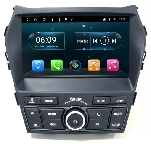 Магнитола для Hyundai Santa Fe 2012-2018 (без отдельного экрана климата) - Kuberg KR-9235-S10-6128 Android 10, Быстрая, SIM-слот, CarPlay