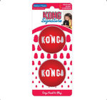Kong Signature (прочные мячики с пищалкой для собак, 6 см, 2 шт)