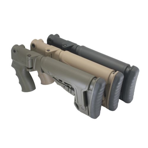 Приклад телескопический складной со щекой на МР-153, МР-133, DLG Tactical. Черный