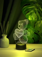 Ночник "Мишка именной Лилиана" - подарок девушке, девочке