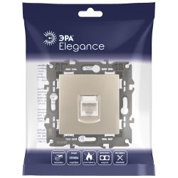 Розетка ЭРА Elegance 14-3107-04 информационная RJ45 IP20 шампань | Эра Elegance