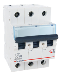 Автомат LEGRAND TX3 3П 20А-С 6кА 30160