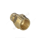 Муфта для PE-X труб радиальная латунь Дн 25х3/4" НР РОС