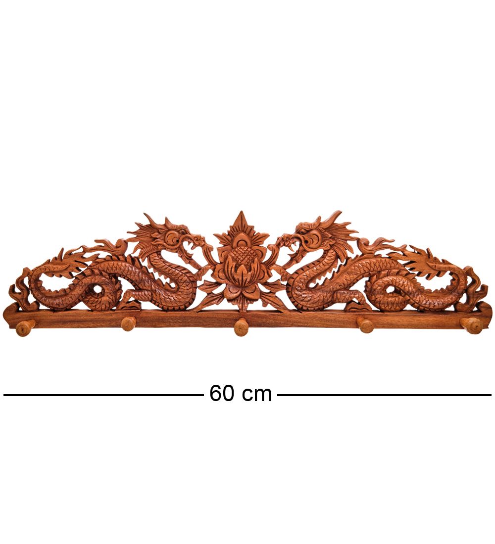 Decor and Gift 17-120 Панно-вешалка «Два дракона» (суар, о.Бали)