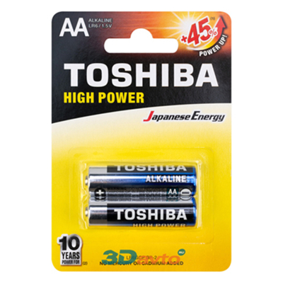 Батарейка AA Toshiba LR6 (комплект 2шт.) алкалиновая
