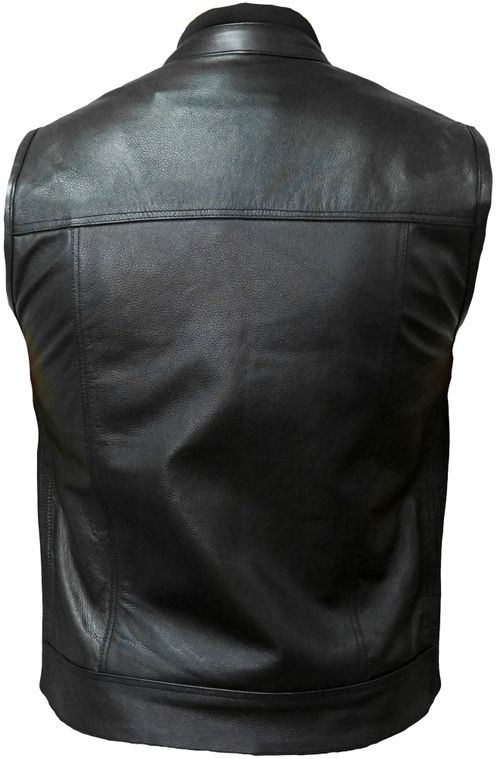 Купить Мотожилет Кожаный Hawk moto Boss / Черный